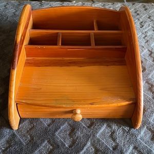 Office vintage pen holder with drawer